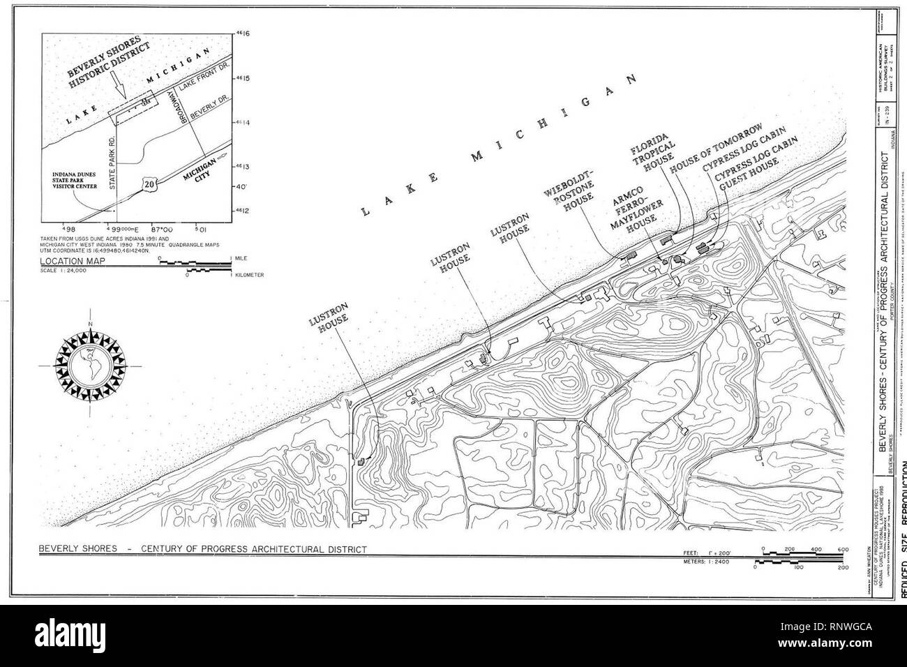 Siècle de progrès Arch Dist (carte). Banque D'Images