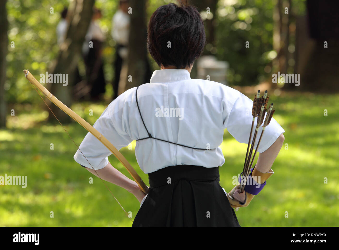 Tir à l'arc japonais Banque D'Images
