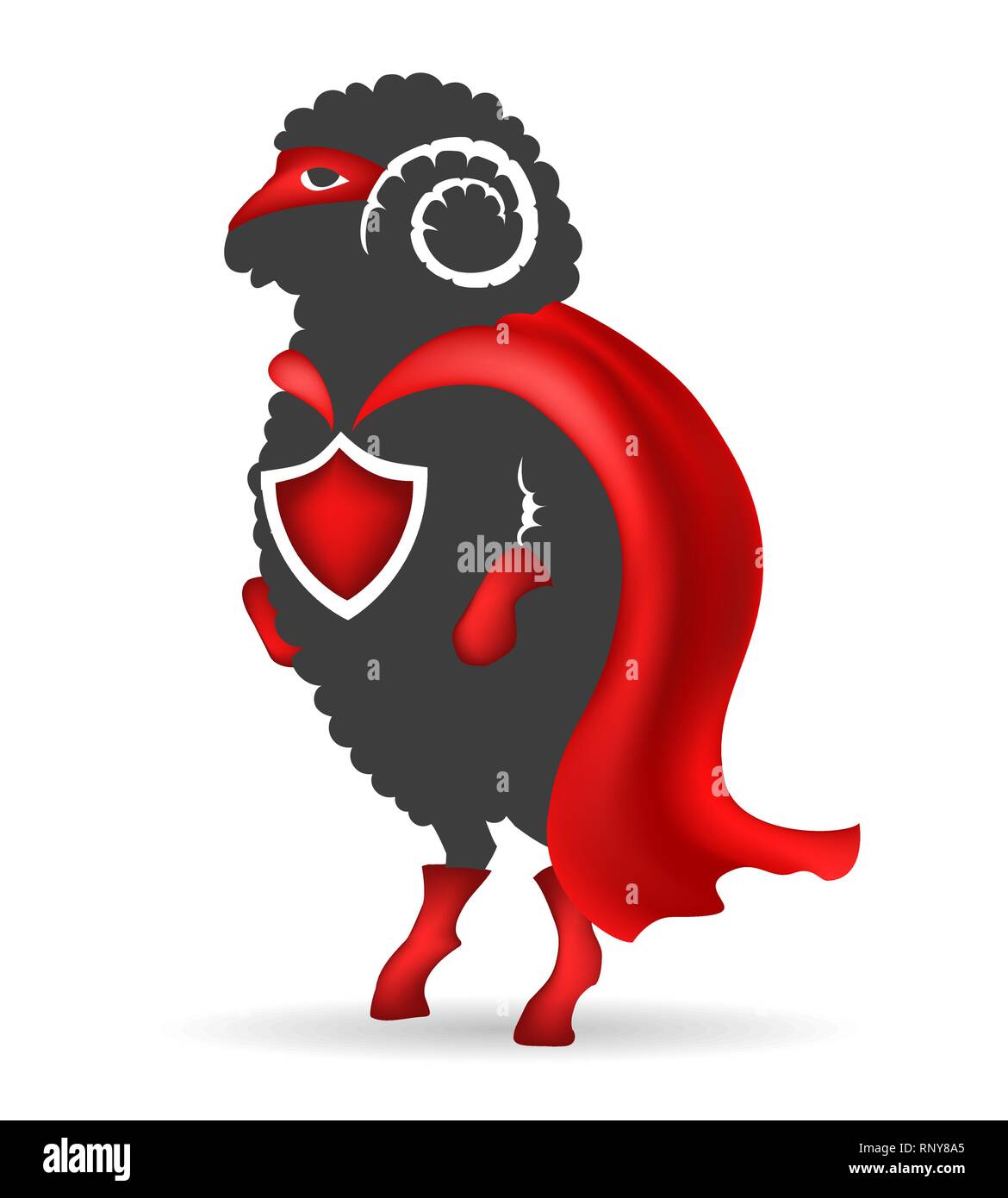 L'icône du super-héros Ram Illustration de Vecteur