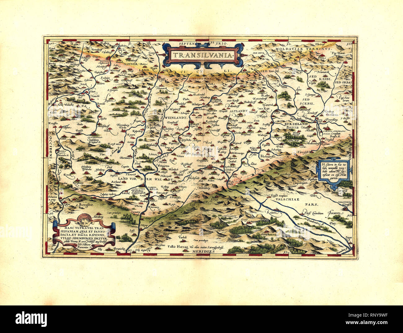 16th century transylvania map Banque de photographies et d’images à ...