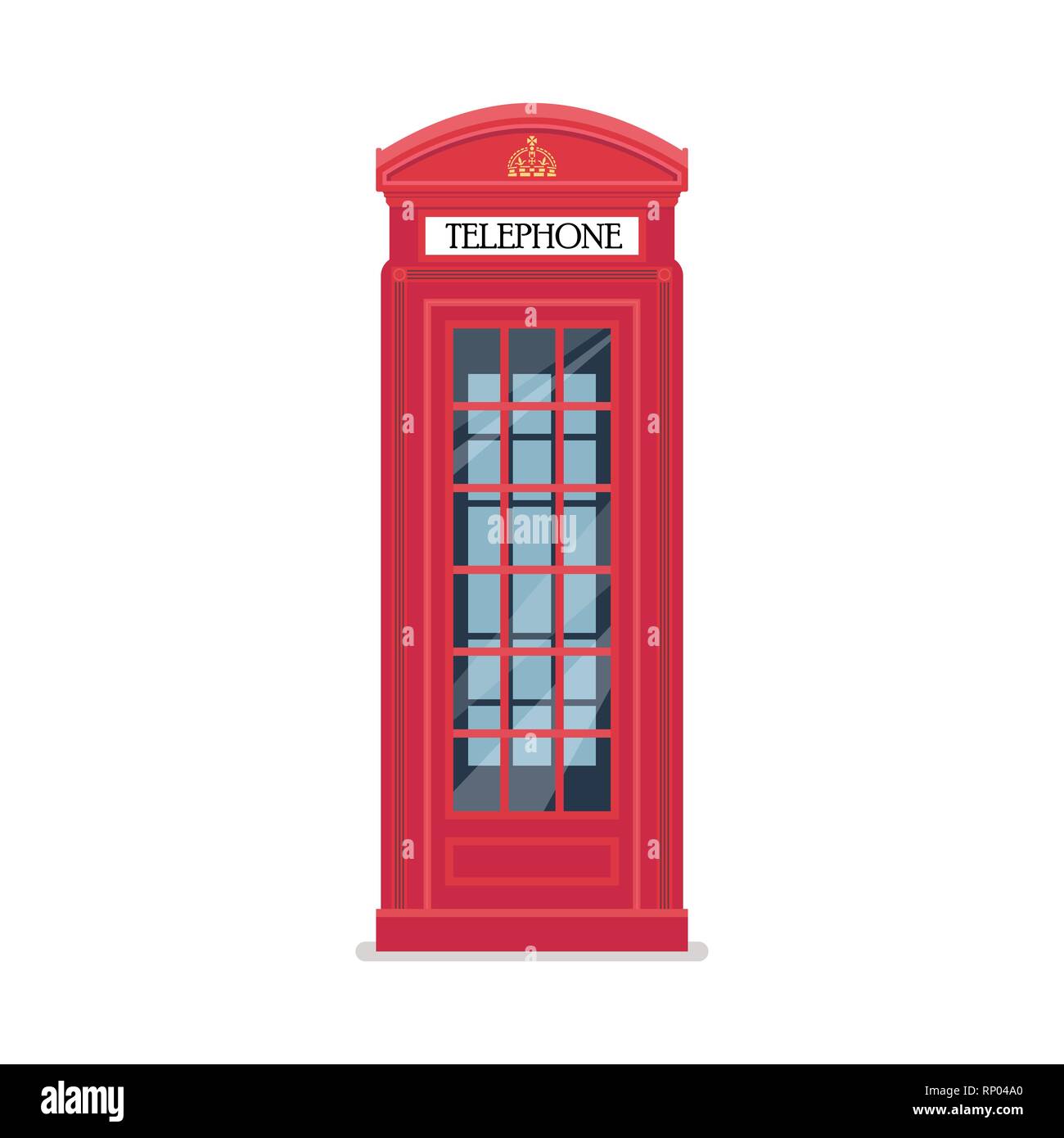 Londres cabine téléphonique rouge. Vector illustration. Illustration de Vecteur