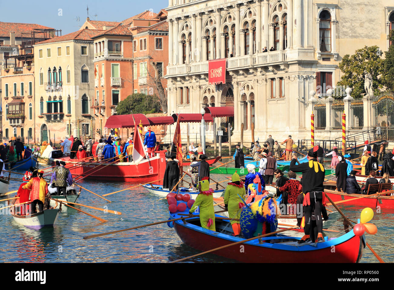 Carnevale di Venezia Regata Banque D'Images