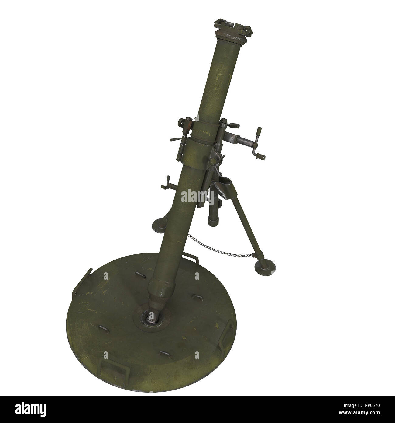 Le canon de mortier de 120 mm gun 2B11 . 3d illustration Banque D'Images