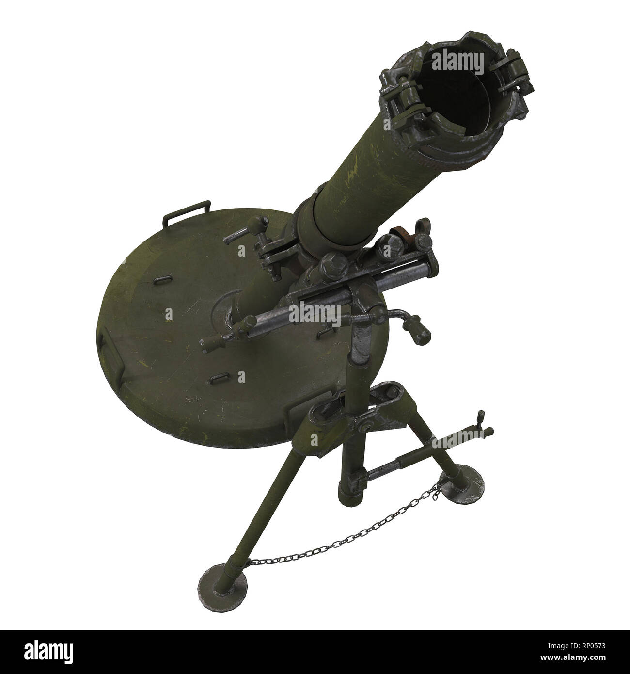Le canon de mortier de 120 mm gun 2B11 . 3d illustration Banque D'Images