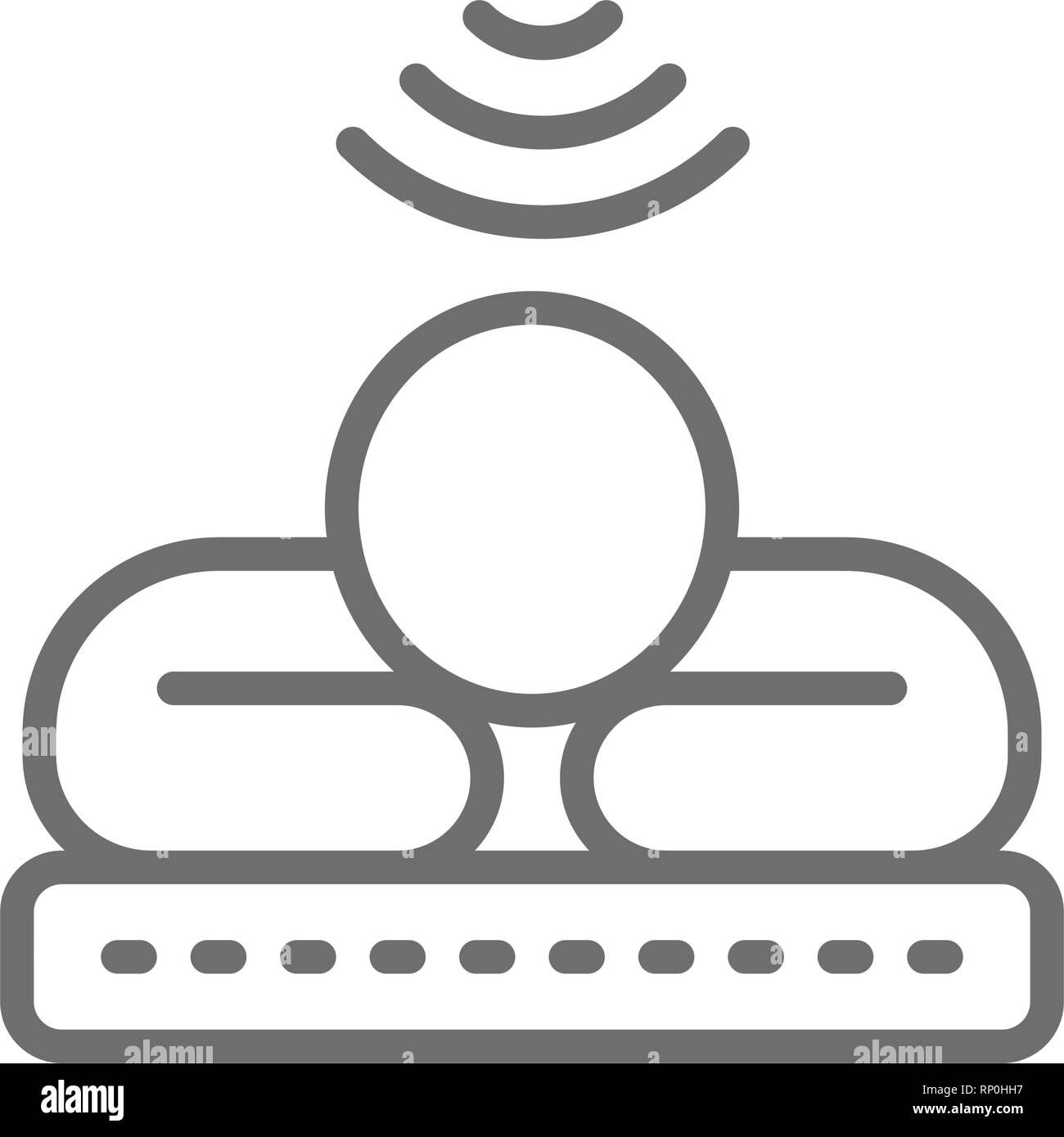 X-ray scanner, IRM, imagerie par résonance magnétique du corps, de l'icône de la ligne de diagnostic médical. Illustration de Vecteur