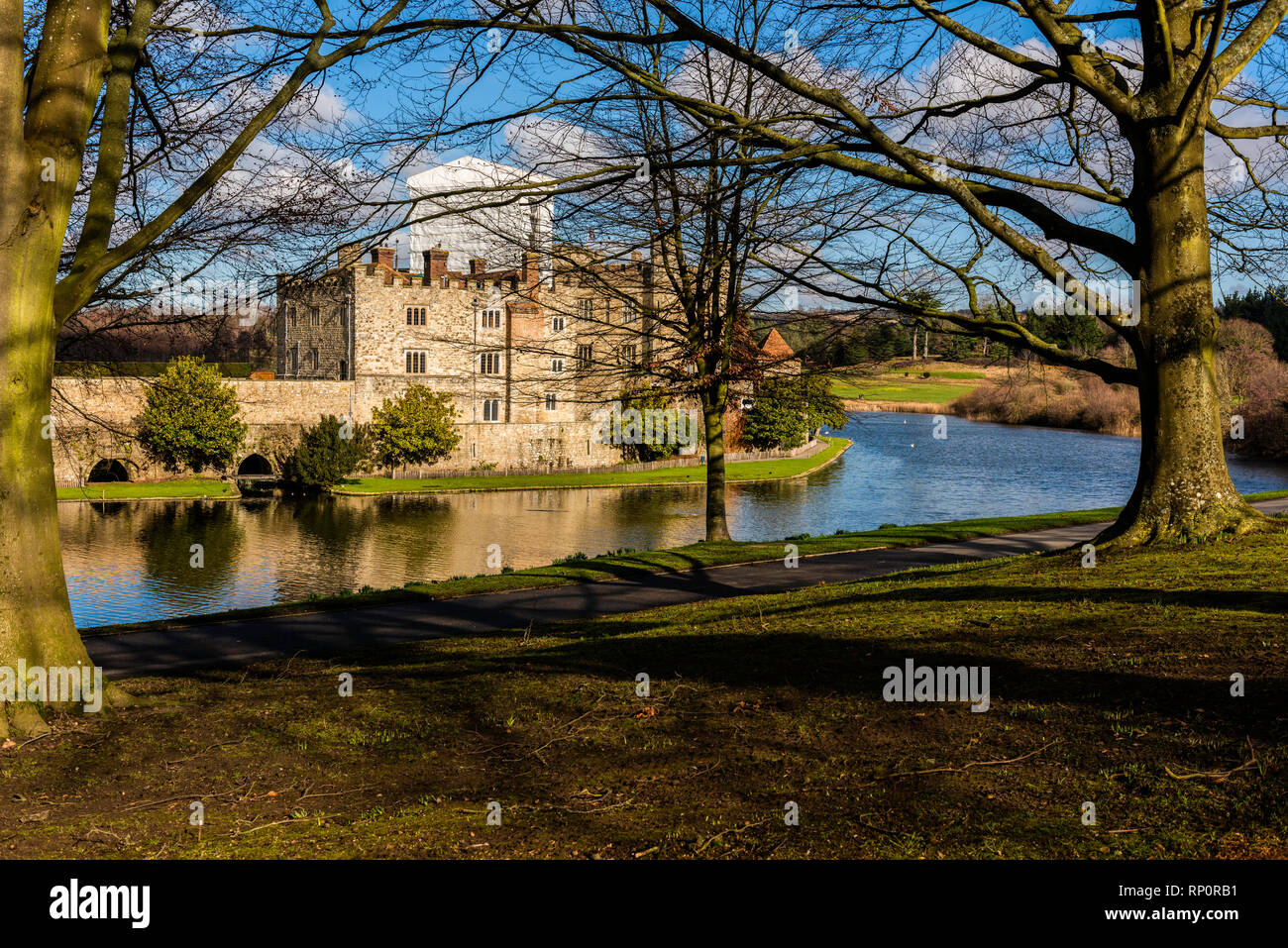 Leeds Castle près de Maidstone dans le Kent, Angleterre Banque D'Images