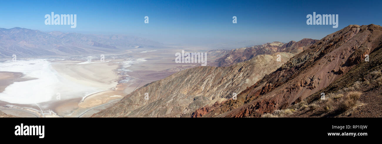 Tôt le matin, vue panoramique à partir de l'avis de Dantès à environ au nord, la Death Valley National Park, California, United States. Banque D'Images