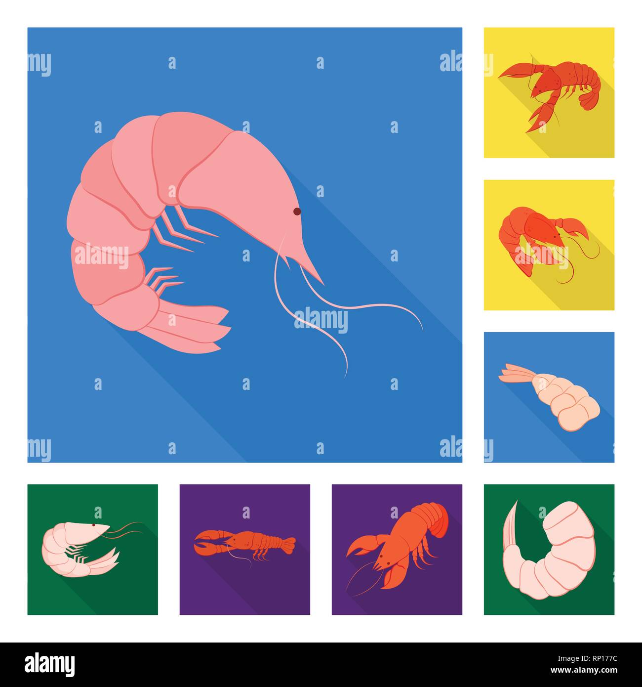 Homard,crevettes,écrevisses,rouge,créature,bateau,bouilli cuit,sous,atlantique,frais,restaurant,mascot,standard,plage,aquatiques,apéritif,animal,fruits de mer,océan,viande,la délicatesse,crevettes,crabe,alimentaire,set,mer,vector icon,illustration,collection,isolé,design,graphisme,élément signe,télévision,,ombre, vecteurs vecteur , Illustration de Vecteur