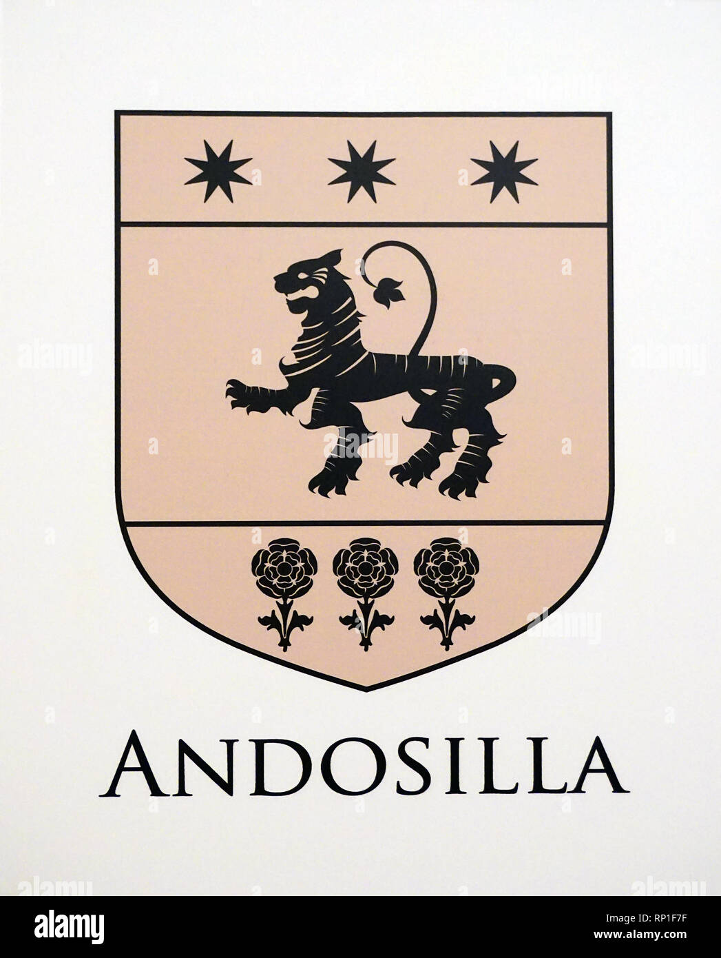 Armoiries de la famille Andosilla ou ''important '' les gens d'armes ou d'armoiries armoiries de la ville de la ville d'Alicante.Certains remontent au 15e siècle. Banque D'Images