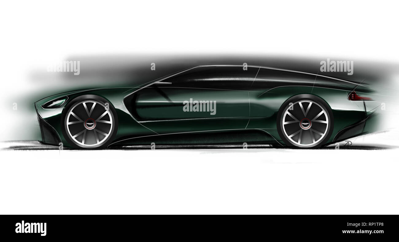 Design dessin voiture numérique Banque D'Images