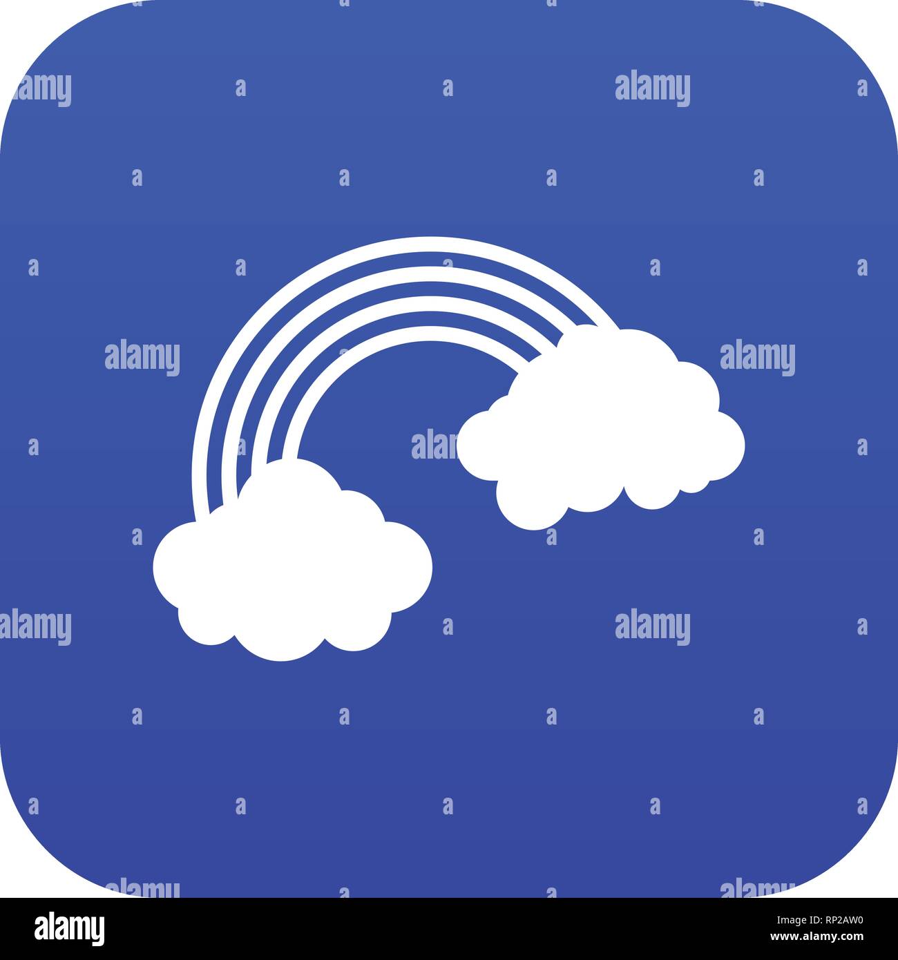 Icône arc-en-ciel bleu numérique Illustration de Vecteur