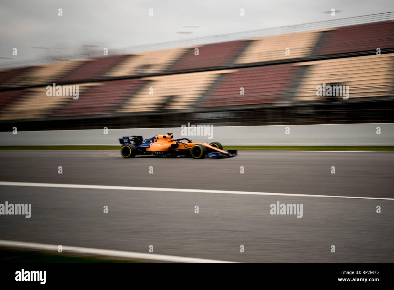 Barcelone, Espagne. Feb 20, 2019. Carlos Sainz de McLaren F1 Team sur le circuit de Catalunya à Montmelo (province de Barcelone) au cours de la séance de test de pré-saison. Crédit : Jordi Boixareu/Alamy Live News Banque D'Images