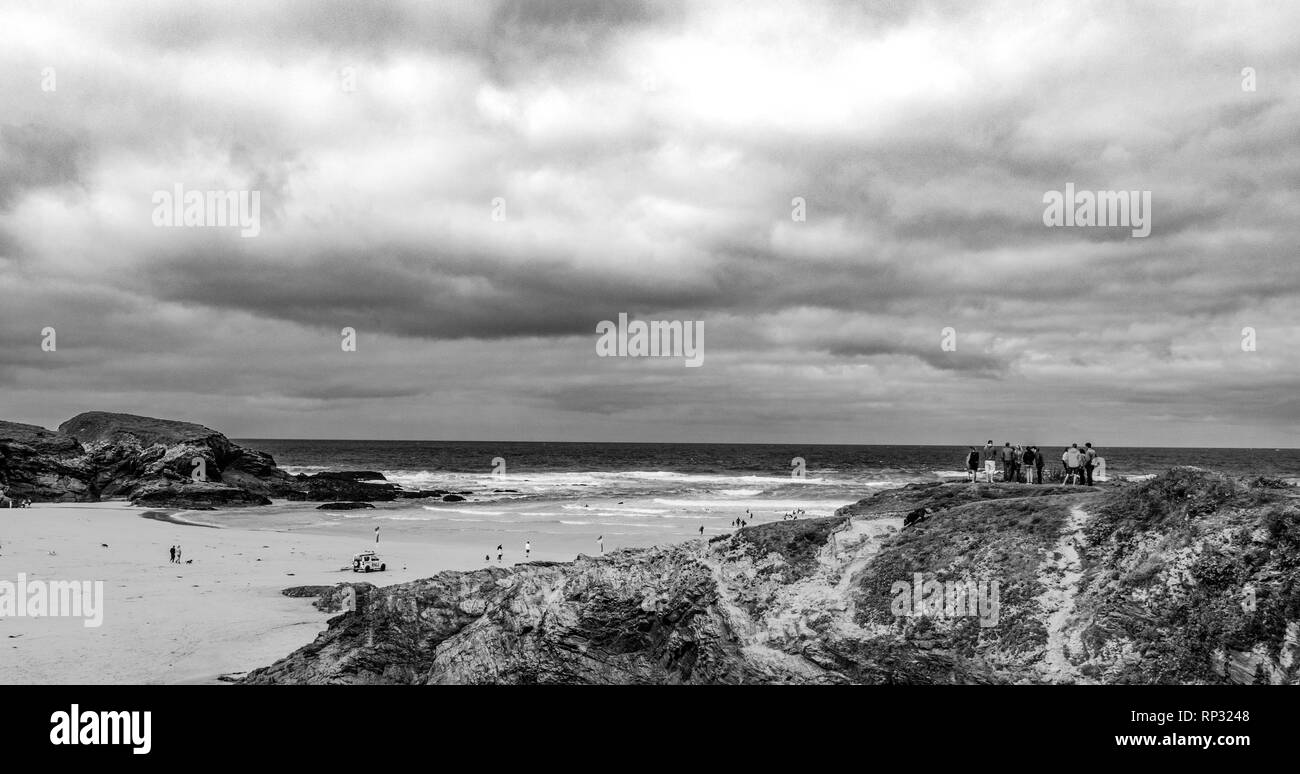 Les belles plages de sable à Cornwall en Angleterre Banque D'Images