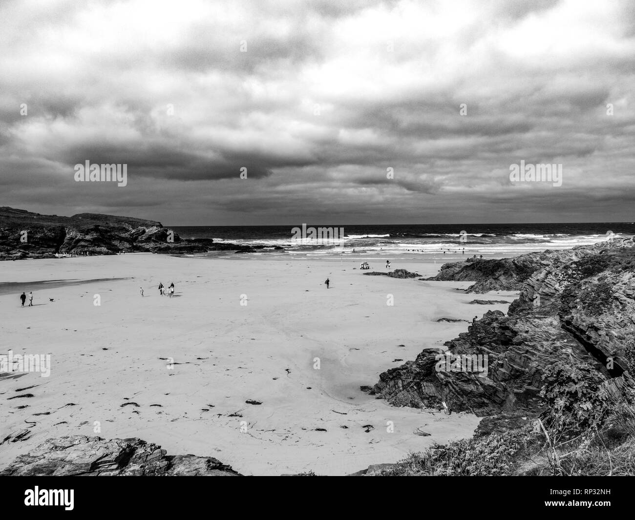 Les belles plages de sable à Cornwall en Angleterre Banque D'Images