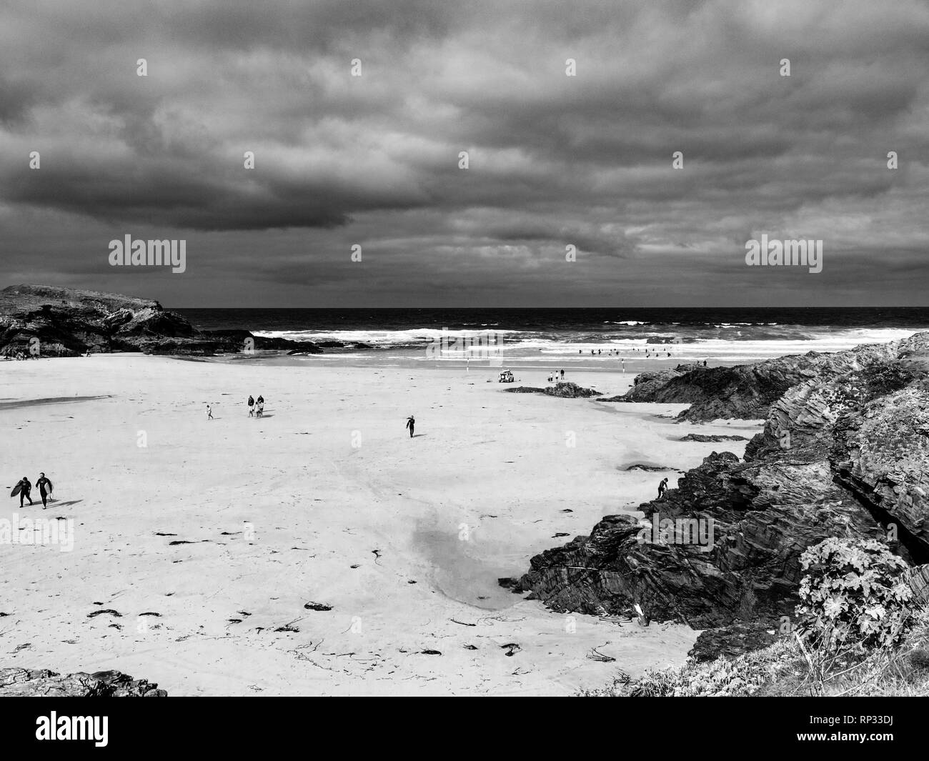 Les belles plages de sable à Cornwall en Angleterre Banque D'Images