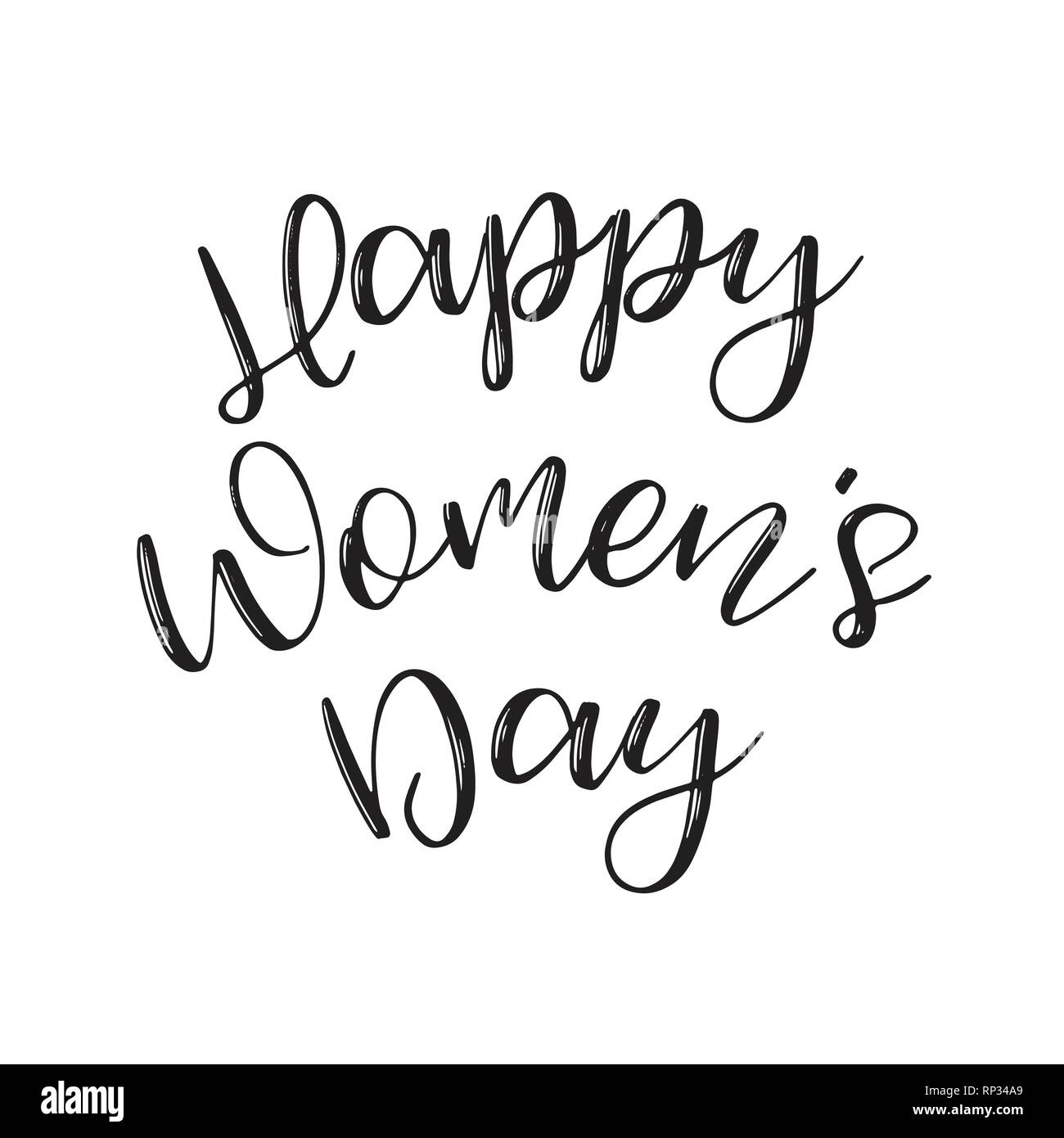L'affiche de la journée de la femme avec du texte. Carte de souhaits avec typographie design. Bannière de lettrage. 8 mars Maison de vacances. Vector illustration. Illustration de Vecteur