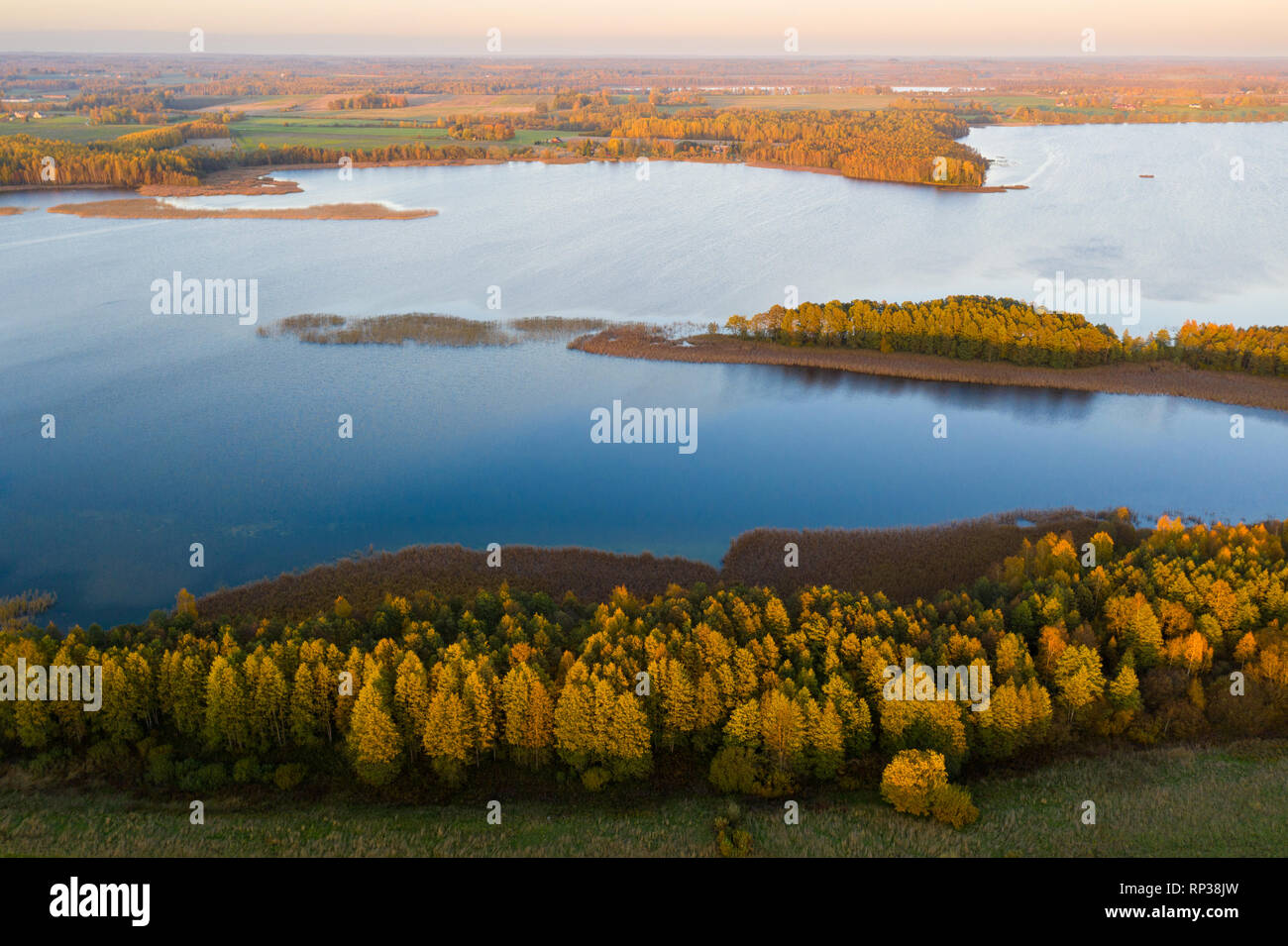 Saadjärv Vooremaa Lac, paysage, l'Estonie. Banque D'Images