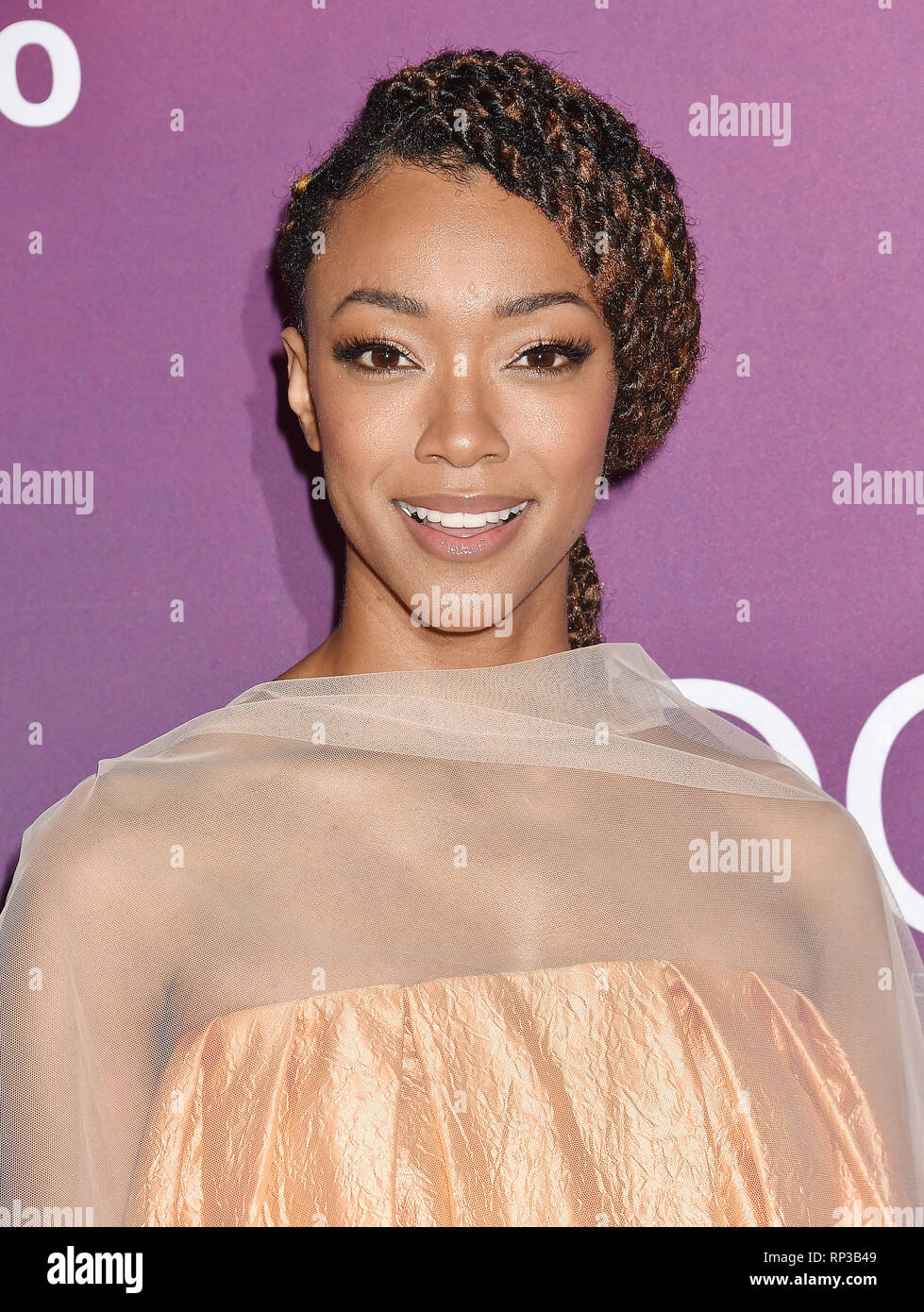 Los Angeles, CA - 19 février : Sonequa Martin- Green arrive à la 21e CDGA (Costume Designers Guild Awards) à l'hôtel Beverly Hilton sur Februa Banque D'Images