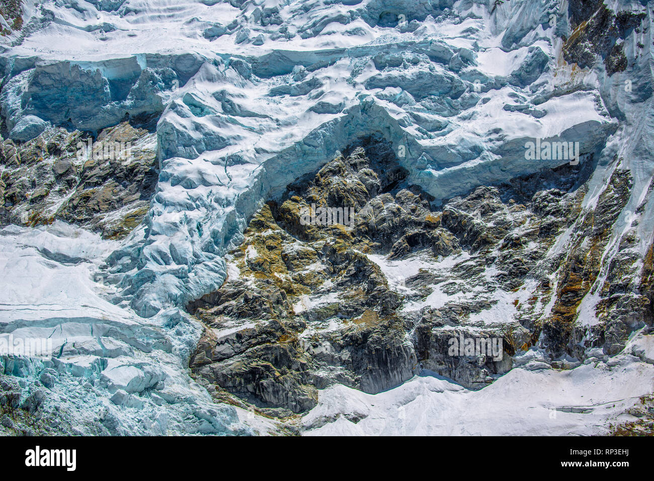 Le paysage rocheux de l'Everest. Banque D'Images