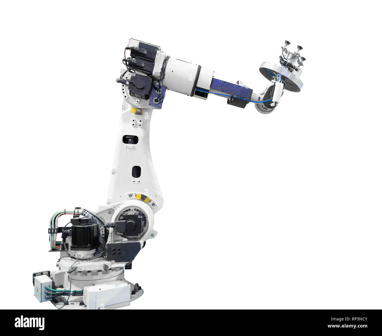 Bras robotique de l'industrie chemin inclus isolés Banque D'Images
