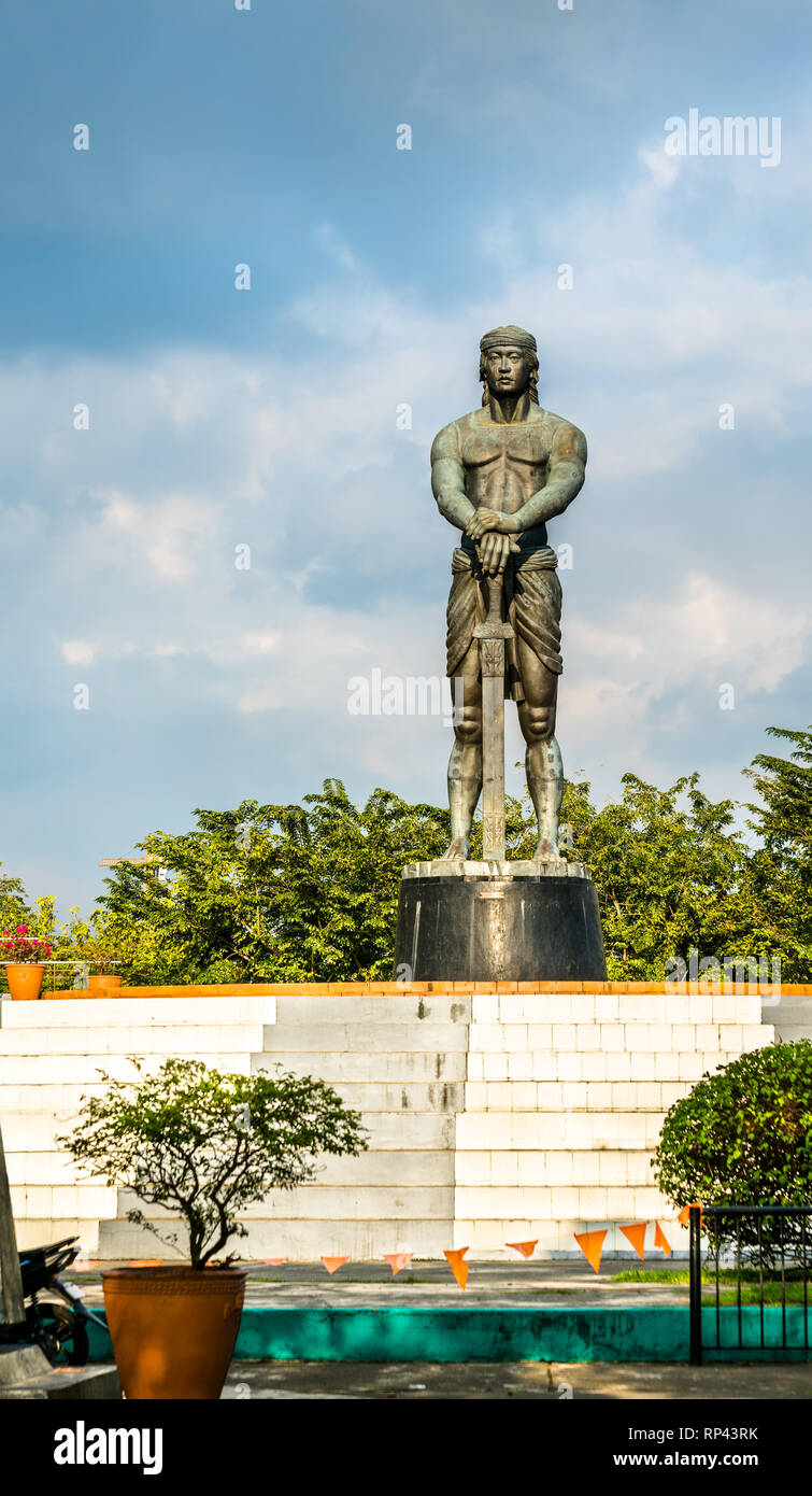 Lapu-Lapu Monument à Rizal Park - Manille, Philippines Banque D'Images