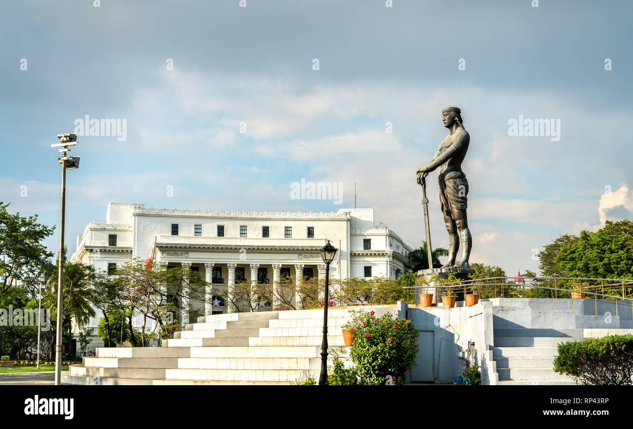 Lapu-Lapu Monument à Rizal Park - Manille, Philippines Banque D'Images