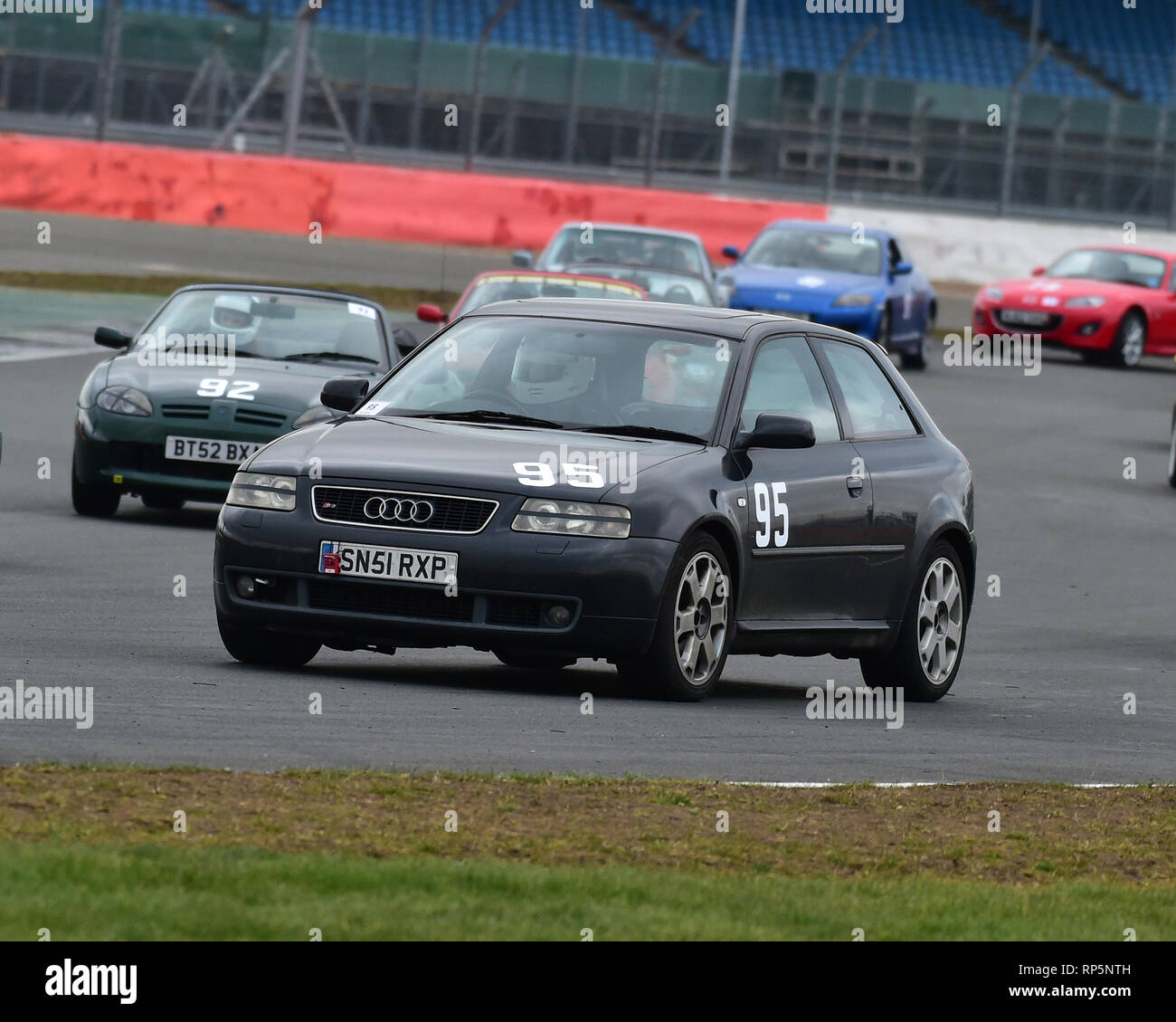 Alistair Littlewood, Audi S3, CSECC Pomeroy, trophée, Silverstone, 16 février 2019, des voitures, de la concurrence, Février, fun, véhicules historiques, iconique, motor sp Banque D'Images