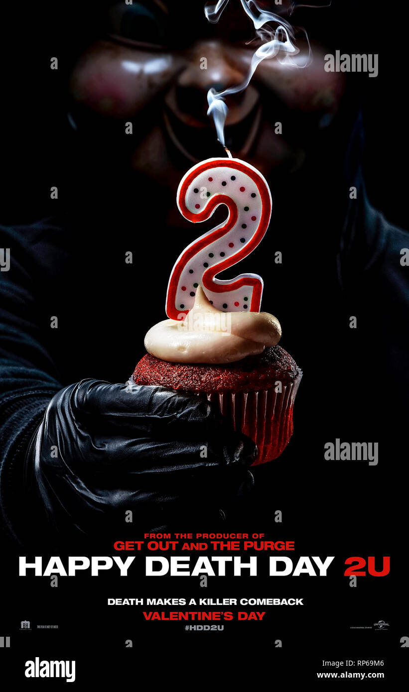 La mort heureuse Jour 2U (2019) réalisé par Christopher Landon et avec Jessica Rothe, Israël Broussard et Phi-vu. Banque D'Images