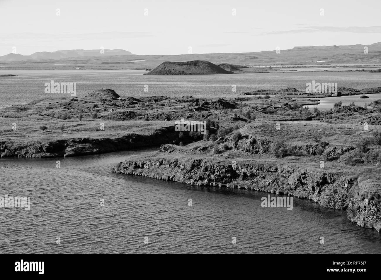 Kalfastrond sculpture de lave autour du lac Myvatn en Islande Banque D'Images