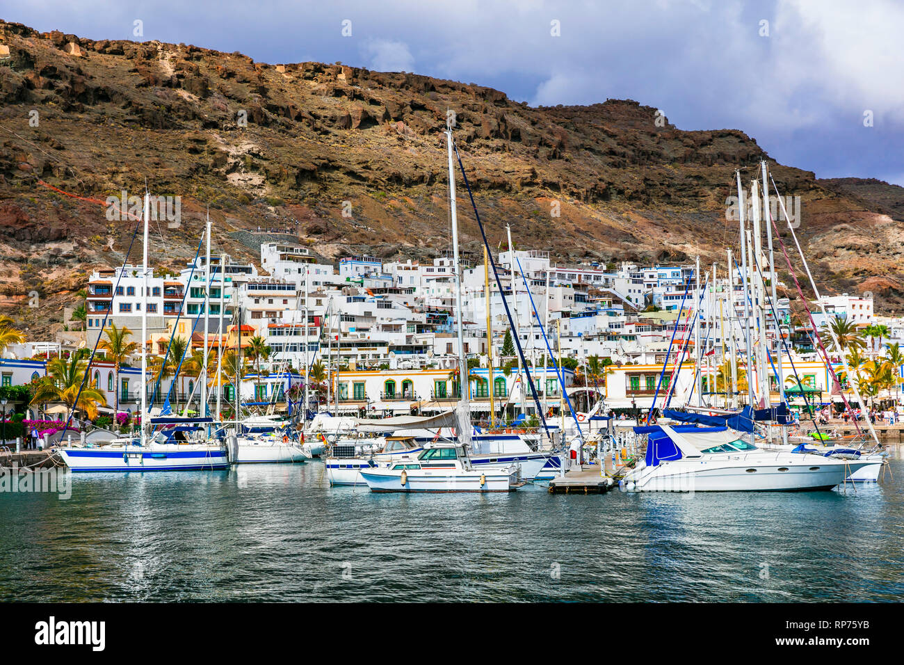 Sites touristiques de Grande Canarie. Village pittoresque Puerto de Mogan. Îles Canaries de l'Espagne Banque D'Images