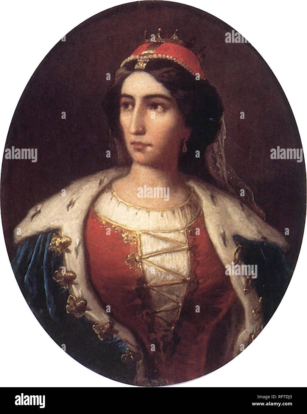 Comtesse Ilona ZrInyi (1643-1703), Hongrois femme noble, héroïne de l'insurrection anti-Habsbourg. Jakobey Karoly, vers 1880 Banque D'Images