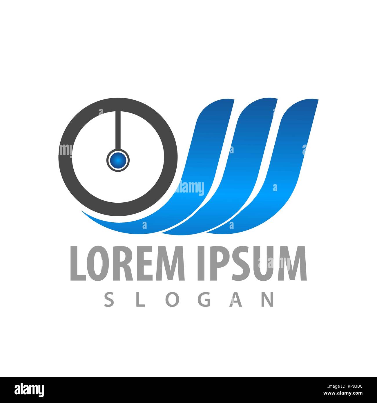 Concept design de logo. Cercle des ailes. L'élément de modèle graphique symbole Illustration de Vecteur