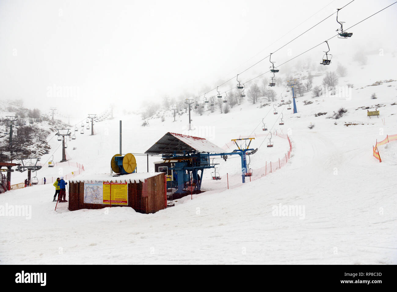 Station de ski du mont Hermon en Israël. Banque D'Images