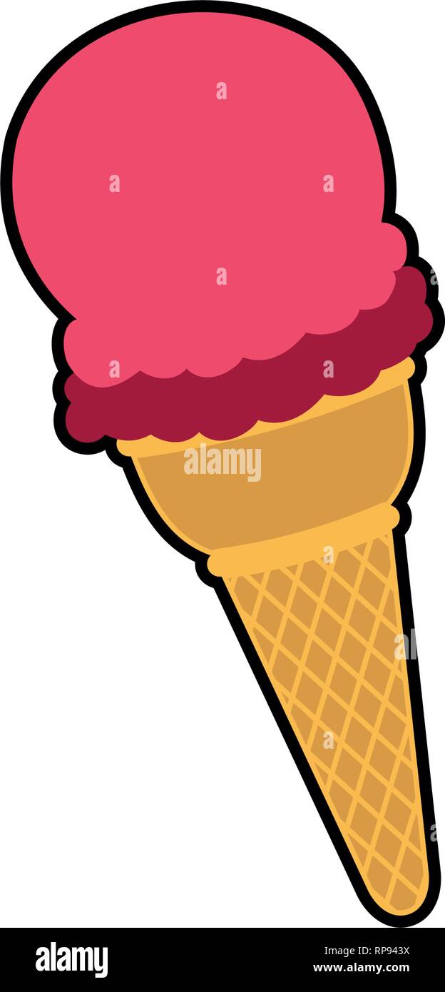 L'icône pop art de la crème glacée Illustration de Vecteur