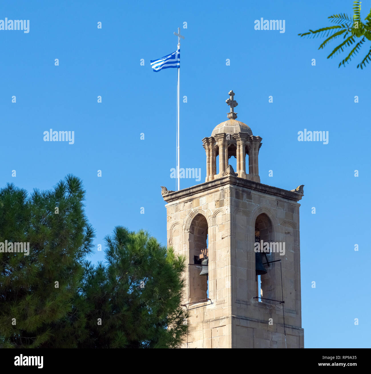 Nicosie, Chypre. Le beffroi Cathédrale de Saint John the Divine Banque D'Images