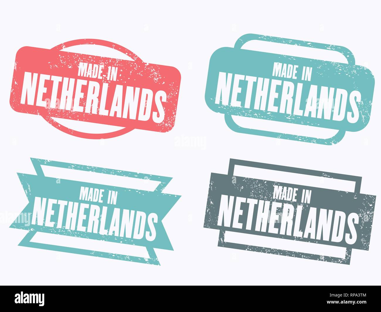 Faites en Pays-Bas - vector grunge stamp isolés. Illustration de Vecteur
