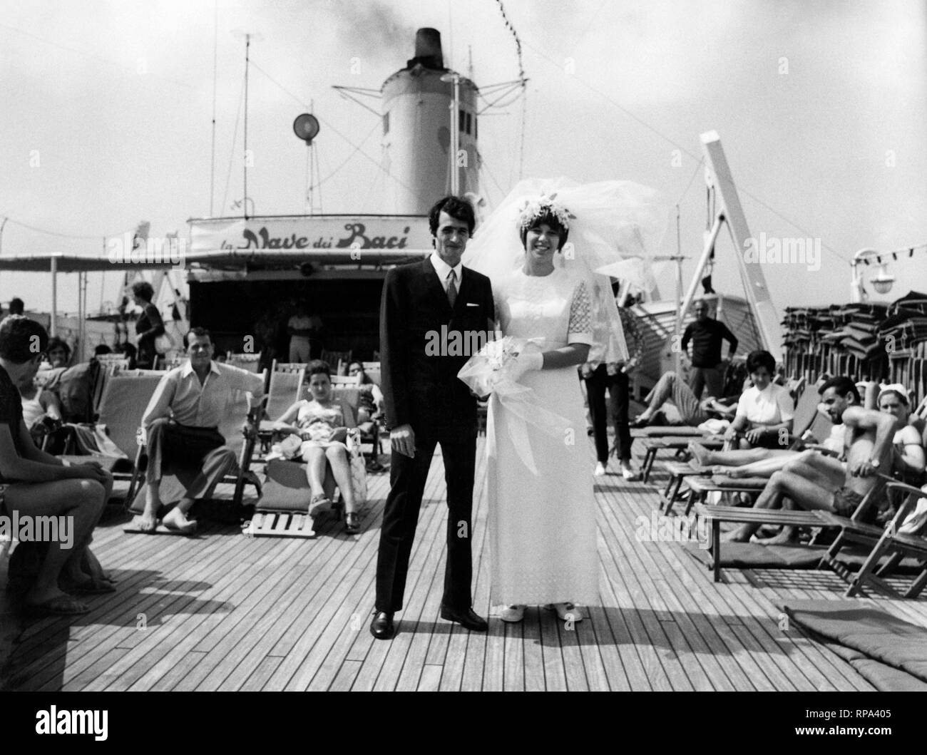 Mariage sur un navire, 1960 Banque D'Images