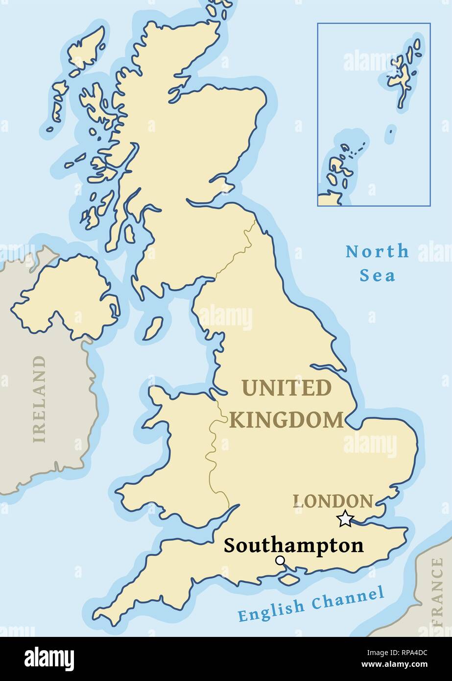 Carte situation l'établissement Southampton - ville marquée au Royaume-Uni (UK site). Vector illustration. Illustration de Vecteur