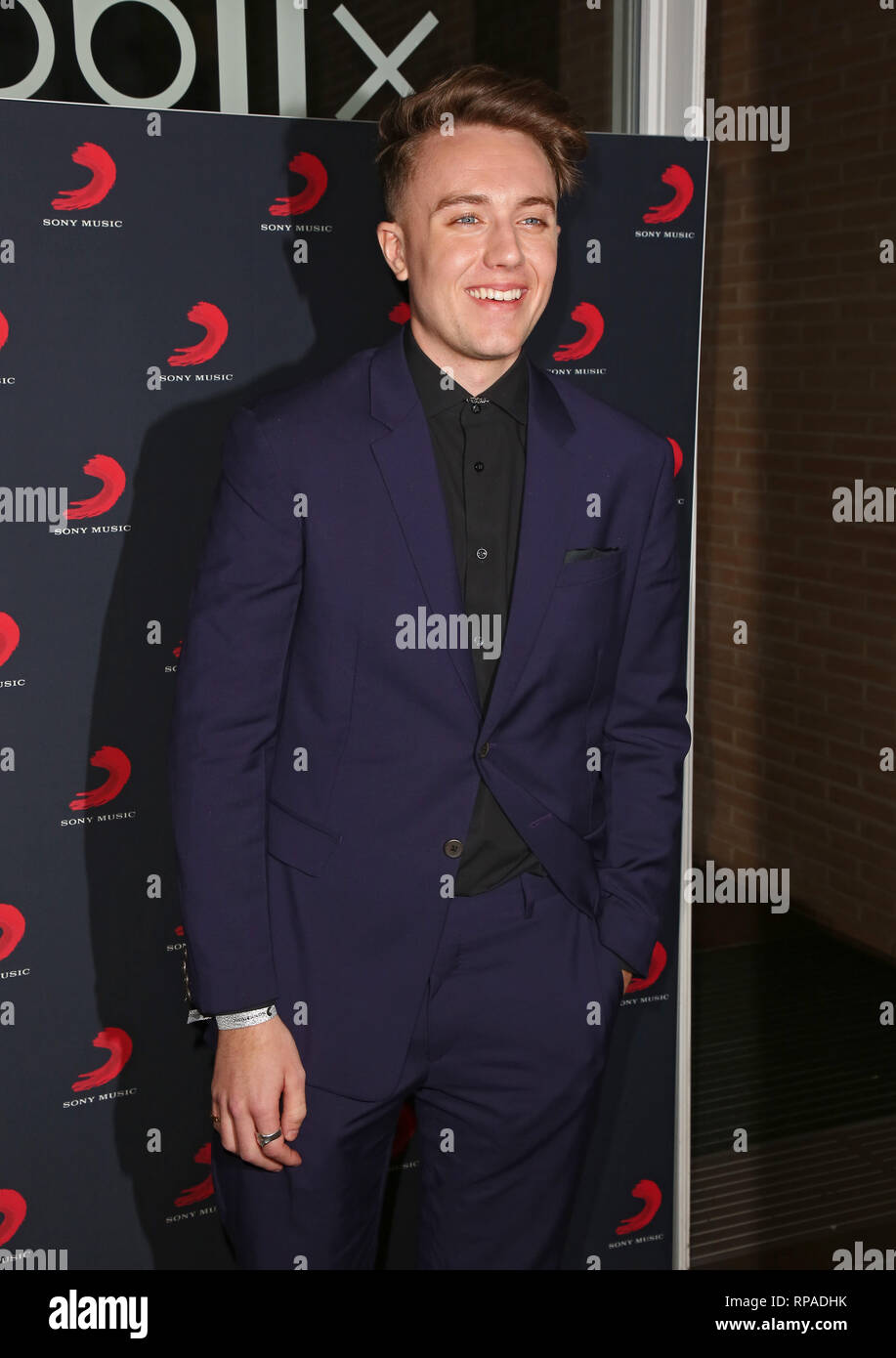 Londres, Royaume-Uni. Feb 20, 2019. Kemp romain vu à la Sony Music après partie pour les Brit Awards 2019 au Shard à Londres. Credit : Brett Cove/SOPA Images/ZUMA/Alamy Fil Live News Banque D'Images