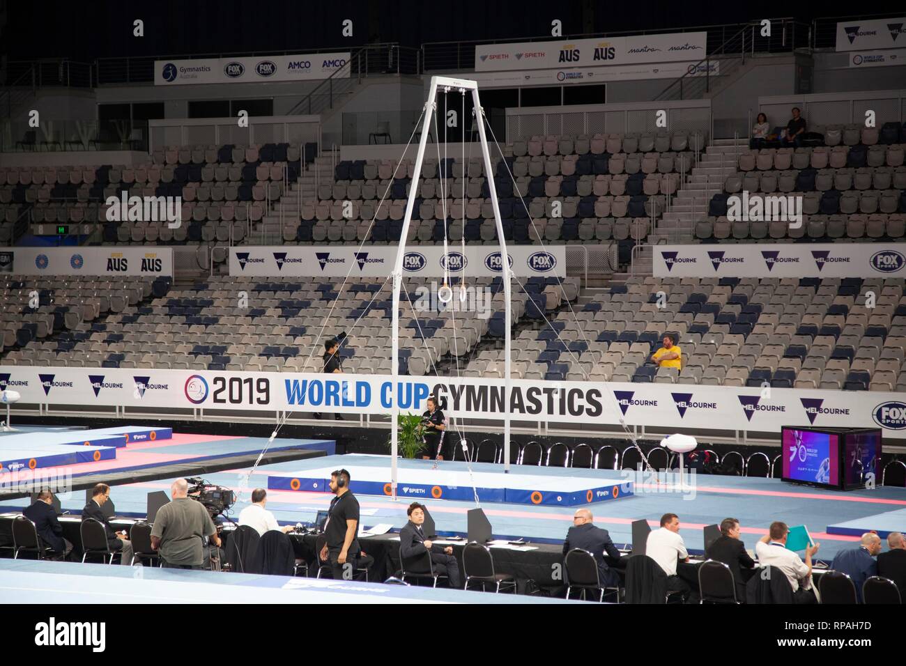 Melbourne, Victoria, Australie. 21 févr. 2019. Coupe du Monde de Gymnastique - Jour 1 qualifications - 21 février 2019 - Aréna de Melbourne, Melbourne, Victoria, Australie. Credit : brett keating/Alamy Live News Banque D'Images