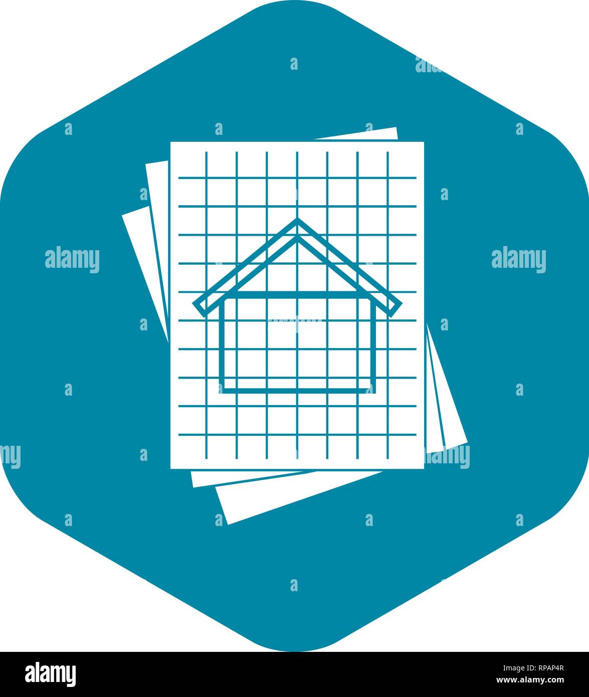 Plan de la Chambre, le style simple icône Illustration de Vecteur
