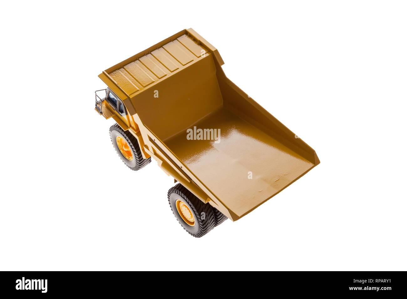 Camion benne Charge lourde haut Vue arrière Banque D'Images