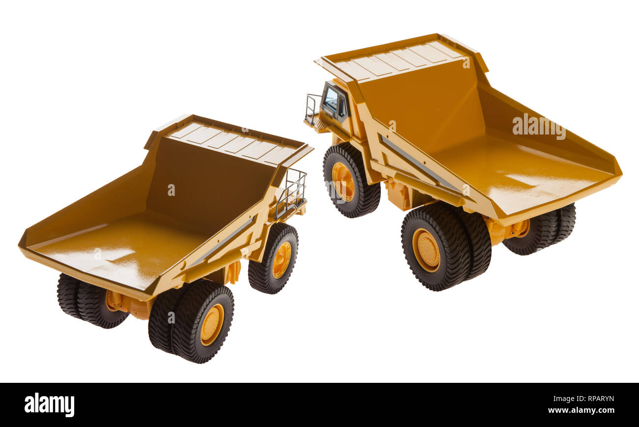 Camion benne Charge lourde Vue arrière du transporteur Banque D'Images