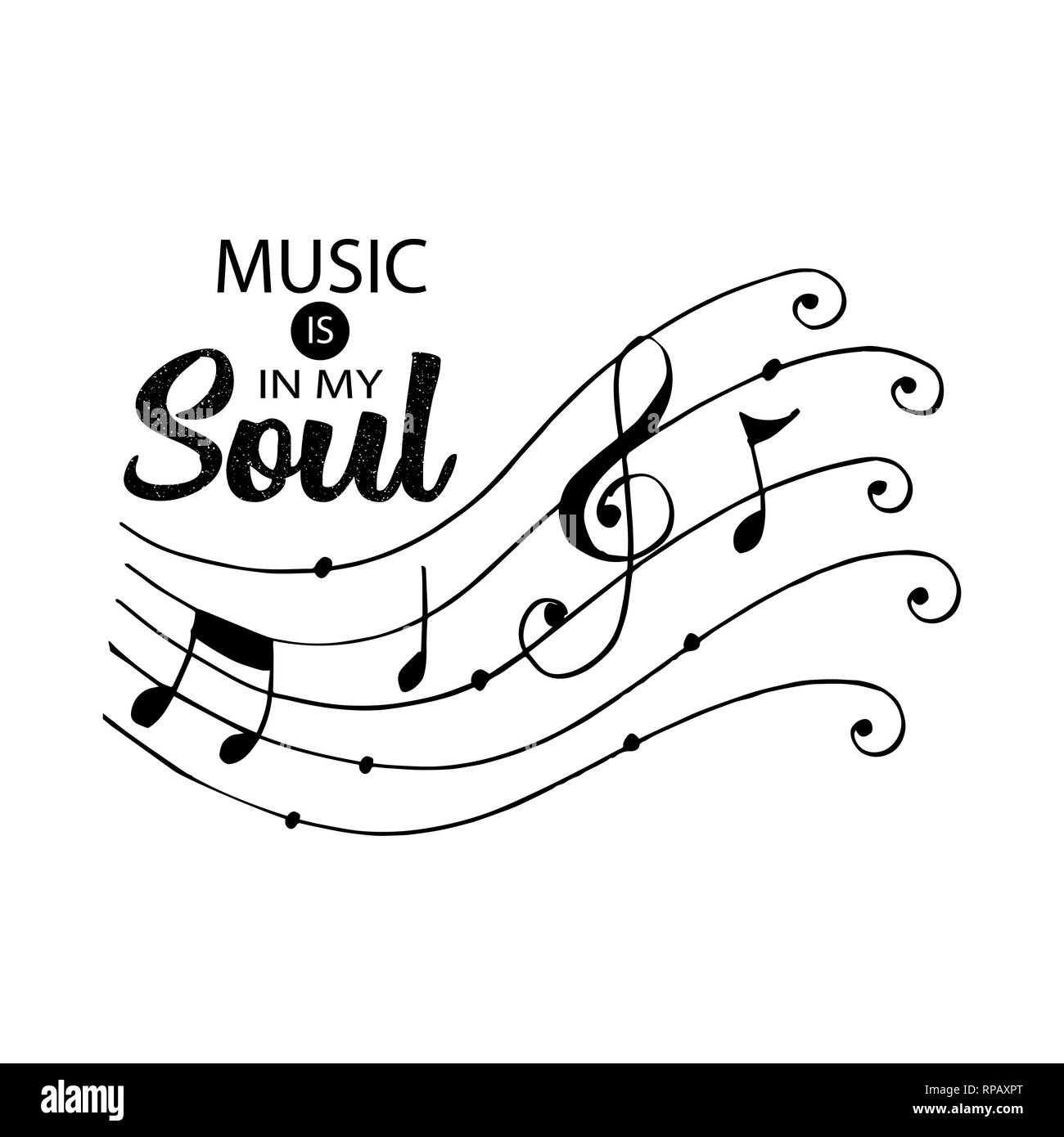 Citation De La Musique Banque D Images Noir Et Blanc Alamy