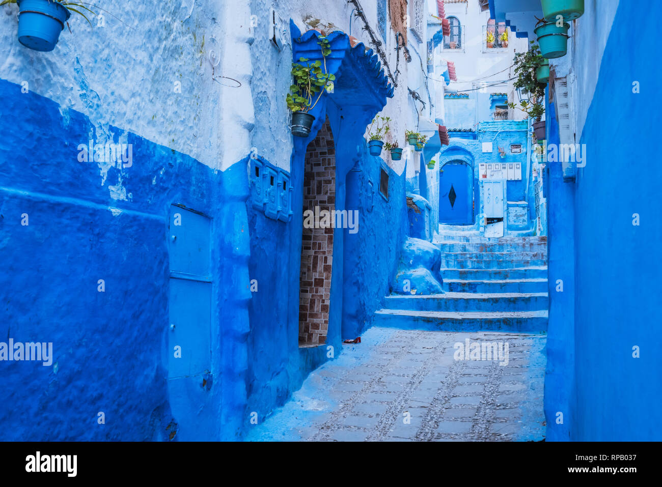 Chefchaouen medina ville bleue du Maroc, de l'Afrique Banque D'Images