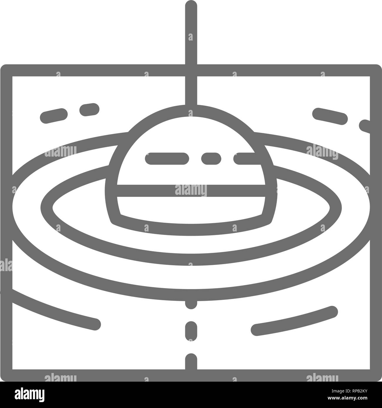 L'icône de la ligne flottante la pêche. Isolé sur fond blanc Illustration de Vecteur
