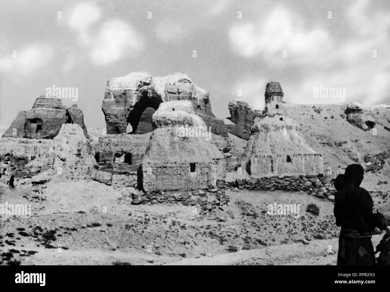 L'Asie, l'ouest du Tibet, stony reste de l'opulente ville de luk, 1940 Banque D'Images