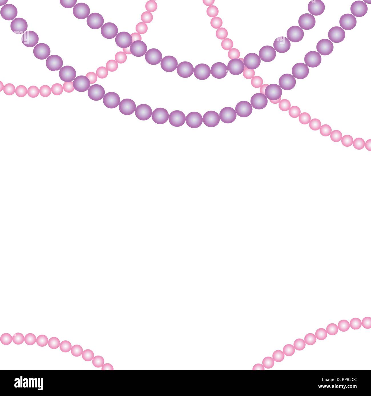 Vector illustration de perles roses et mauves, l'arrière-plan Illustration de Vecteur