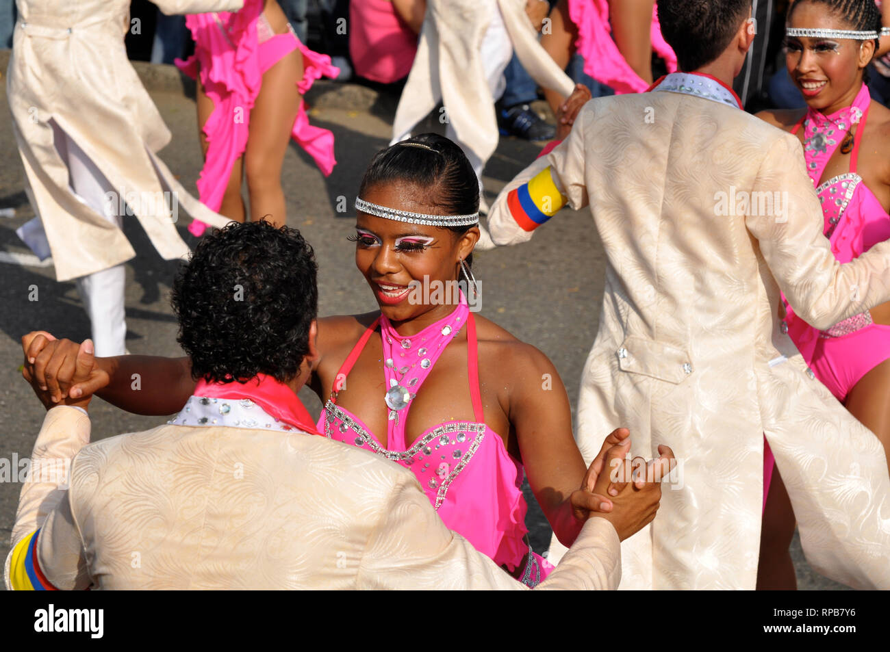 Les spectacles de danse salsa à l'Salsodromo dans la foire de Cali 2010 Banque D'Images