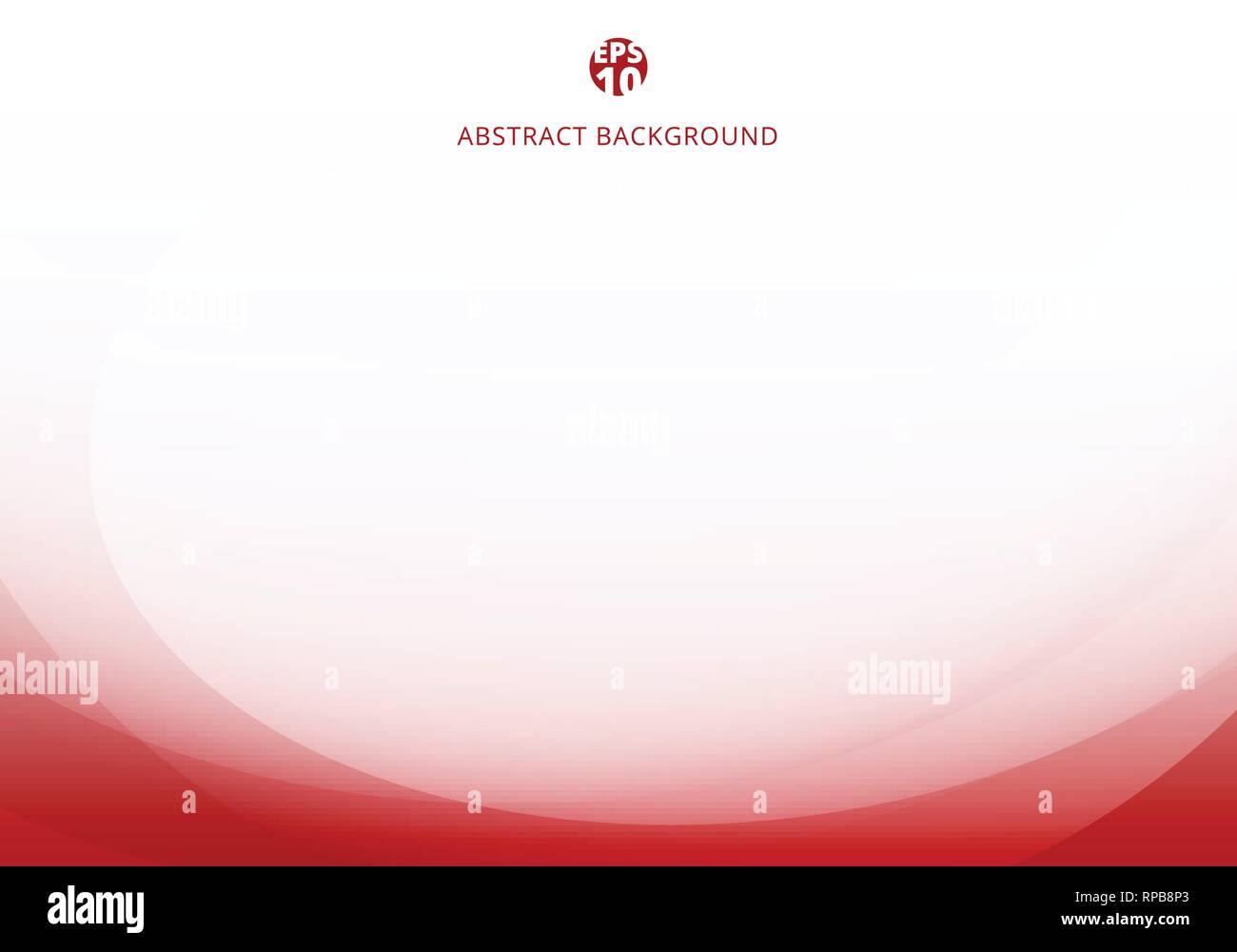 Résumé rouge élégante courbe de lumière modèle sur fond blanc avec l'exemplaire de l'espace. Vector illustration Illustration de Vecteur
